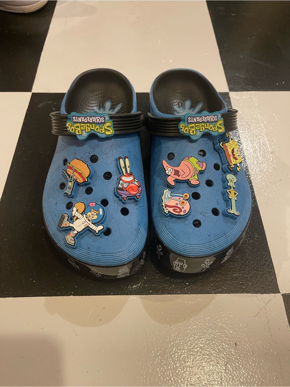 Adults Blue SpongeBob Theme Clog Shoes